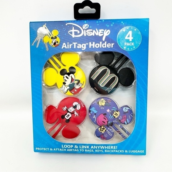 Disney Air Tag Holder Pack of 4 - Picture 1 of 3